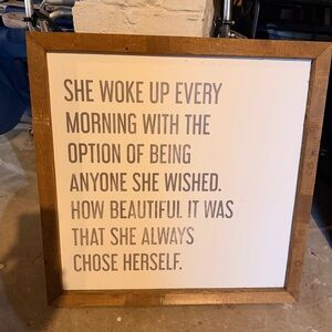 Inspirational Framed Wall Art - Neutral Wood Frame